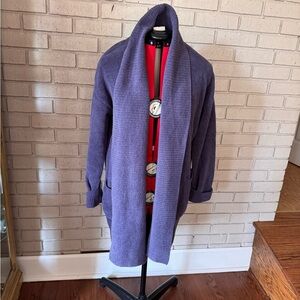 Natori Women's Purple Open-Front Jacket size Small excellent condition